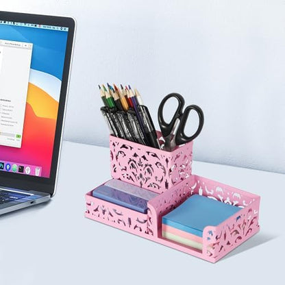EasyPAG Desk Organizer 3 Compartment Pen Holder for Desk Office
