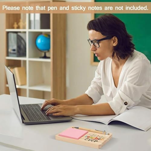 Yookeer 24 Pcs Employee Appreciation Gifts Wooden Sticky Note Holders