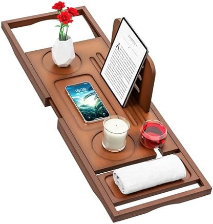 Banlilu Bathtub Tray - Bath Tray Expandable - Bath Tub Tray Table for