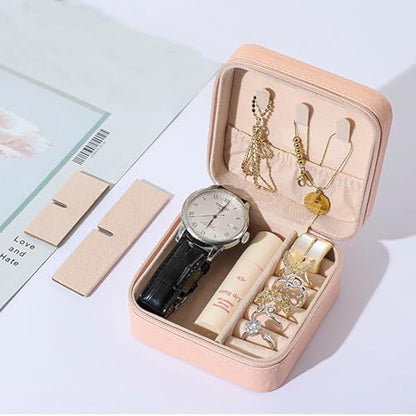 Travel Jewelry Case 2 Pack Mini Travel jewelry Box Portable Organizer