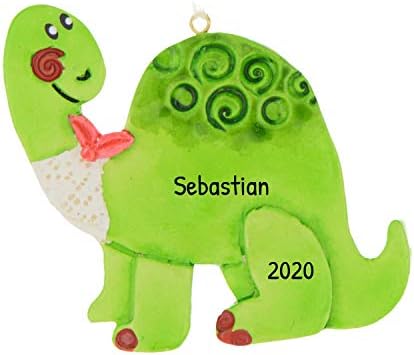 Personalized Xmas Ornament 2026, Animal Watercolor Dinosaur
