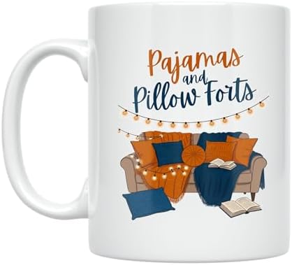 Homebody Coffee Mug - Pajamas and Pillow Forts Design - 11 oz White