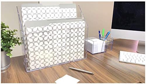 Acrimet Horizontal Triple File Folder Organizer Sorter, Letter Size