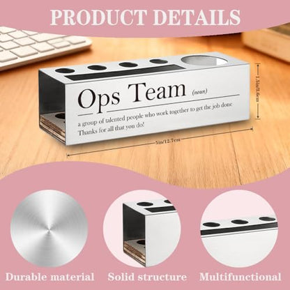 Ops Team Appreciation Gift Stainless Steel Desk Organizer Note Pad