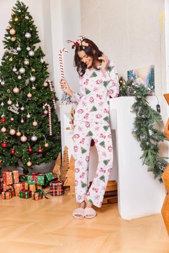 Ekouaer Pajama Set Womens Soft Pjs 2 Piece Long Sleeve Lounge Sets