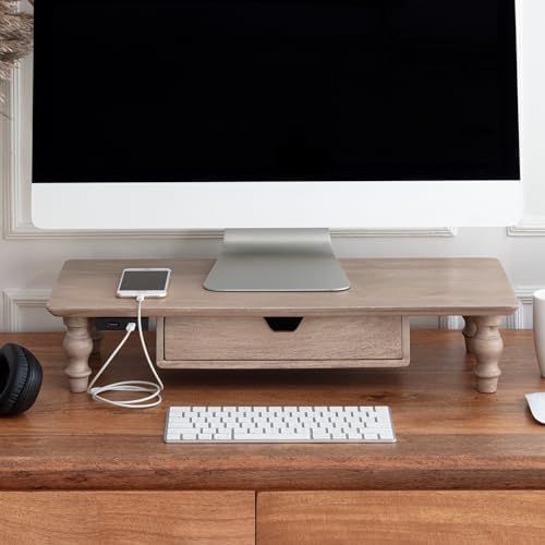 Anji Mountain Monitor Stand for Desk - Desktop Organizer & Laptop