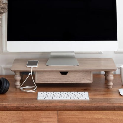 Anji Mountain Monitor Stand for Desk - Desktop Organizer & Laptop