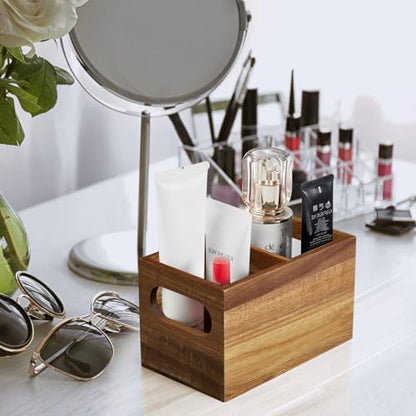 DRASTAR Remote Control Holder, Wood TV Remote Holder, Remote Storage