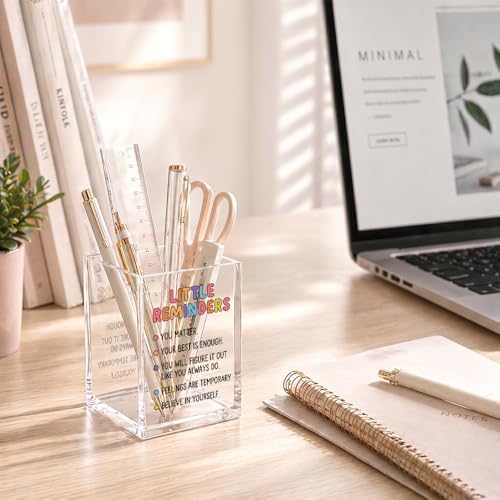Motivational Little Reminders You Matter Acrylic Pencil Holder Cup