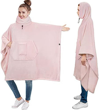 PAVILIA Wearable Blanket Poncho for Women Men, Oversized Hoodie