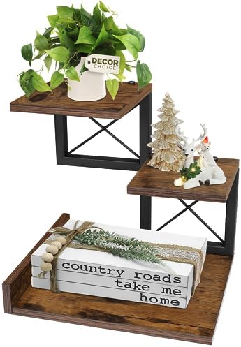 ELITEROO Desk Shelf Organizer, Wood Desktop Organizer Small Bookshelf