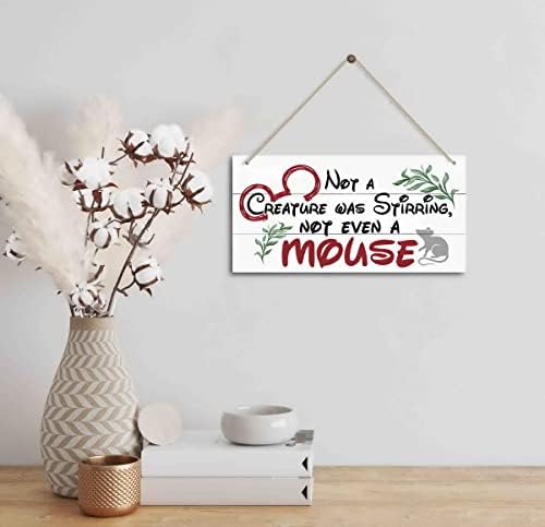 Christmas Door Sign Decor, Not a Creature was Stirring, not Even a