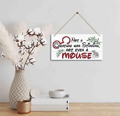 Christmas Door Sign Decor, Not a Creature was Stirring, not Even a