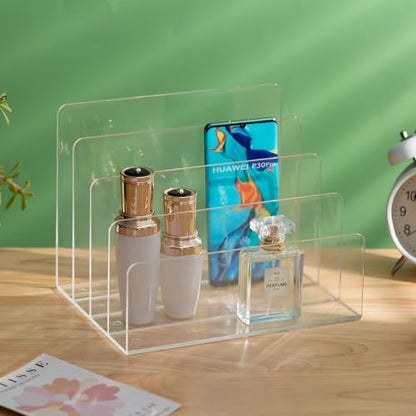 Sooyee Acrylic File Organizer for Desk, Mail Organizer