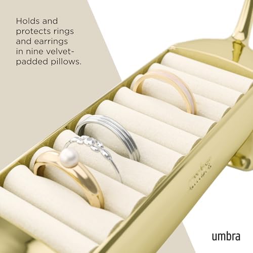 Umbra Dachsie Ring Holder, Weiner Dog Dachshund Jewelry Storage, Brass