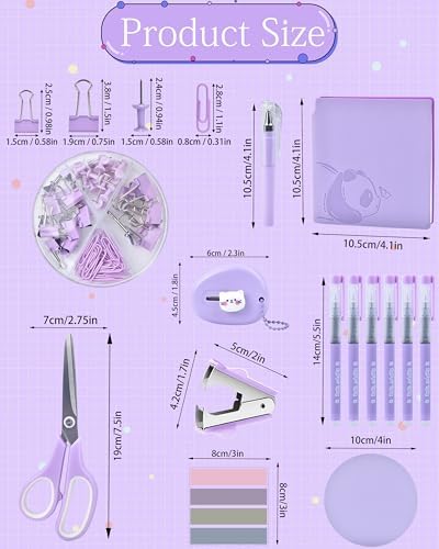 Purple Desk Accessories and Organizers with Desk Organizer and