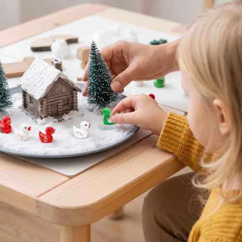 100 Pack Mini Christmas Resin Ducks Resin Figurines Party Favors