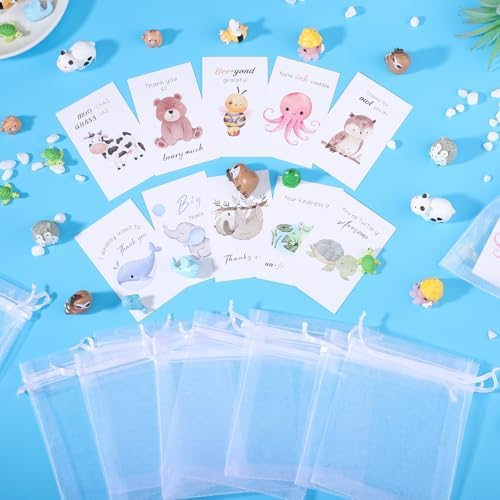 50 Sets Employee Teacher Appreciation Gifts with Cards & Bags, Animal