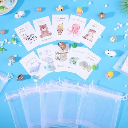 50 Sets Employee Teacher Appreciation Gifts with Cards & Bags, Animal