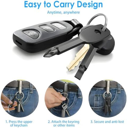 Christmas Stocking Stuffers for Men, 4-in-1 EDC Keychain Screwdriver