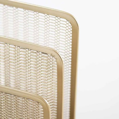 BLU MONACO | Gold Metal Mesh Mail Sorter Organizer Countertop | Paper