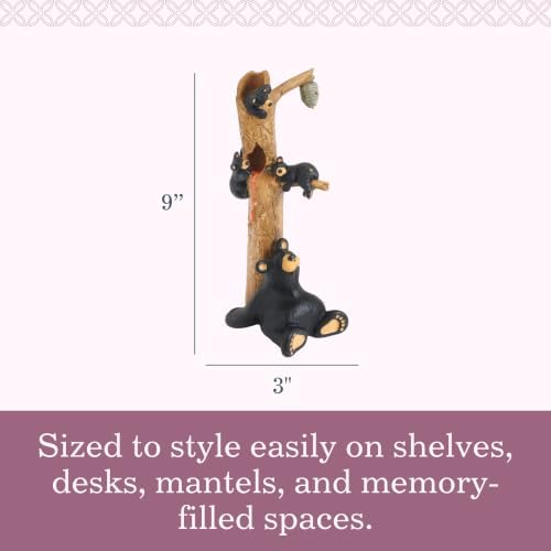 DEMDACO Bearfoots by Jeff Fleming Honey Tree Black Bear Resin Figurine
