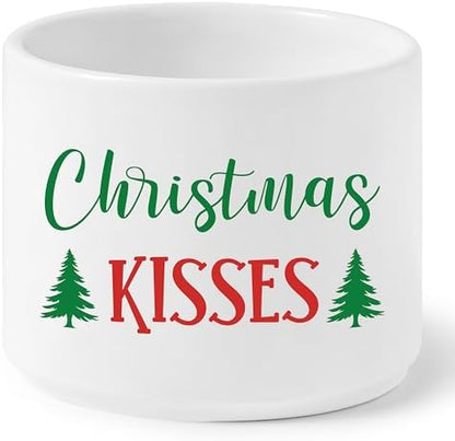 Candy Dish Cauldron, Christmas Mini Ceramic Candies Bowl Tiered Tray
