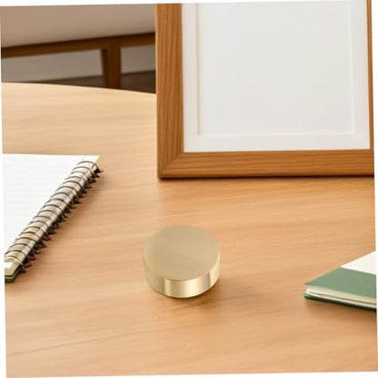 3pcs Brass round Calligraphy Paperweight Xmas for Desk and Writing