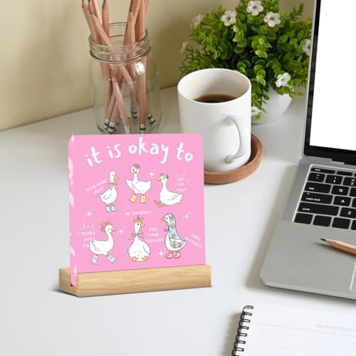 Cute Goose Motivational Gift for Women Coworker Friends Acrylic Sign
