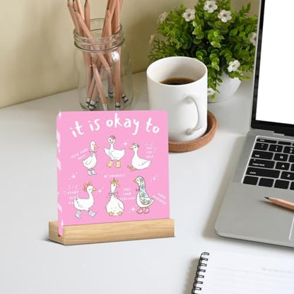 Cute Goose Motivational Gift for Women Coworker Friends Acrylic Sign