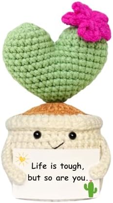Get Well Gifts for Women, Handmade Crochet Cactus Plant