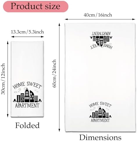 Hafhue Home Sweet Apartment Kitchen Towels, Funny Kitchen Towels