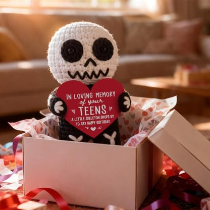 Funny 20th Birthday Gift for Her Him - Handmade Crochet Skeleton