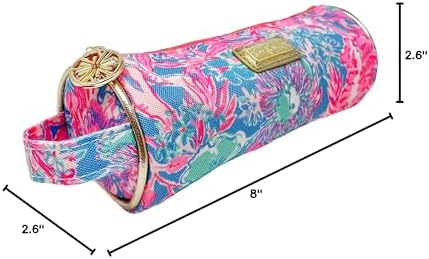 Lilly Pulitzer Pink Pencil Pouch Holder, Cute Travel Bag/Case with