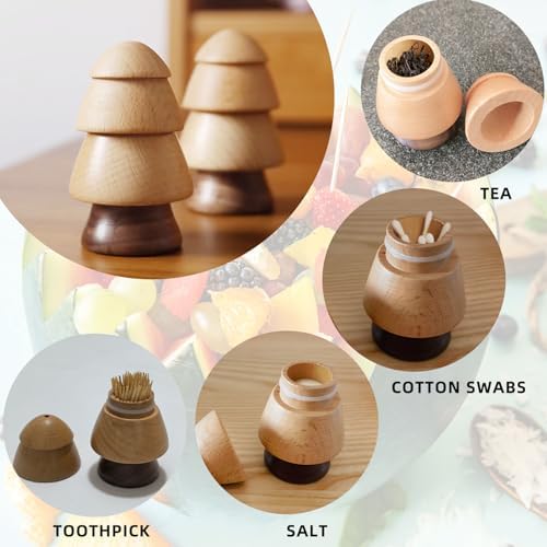 EAEDMY Cute Mushroom Toothpicks Holder with 390 Pcs Toothpicks, Cactus