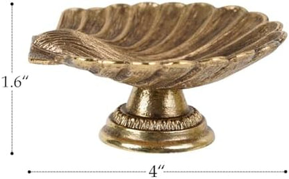 NIKKY HOME Seashell Ring Holder Jewelry Tray, Small Gold Trinket Dish