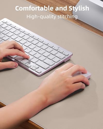 AFIING Desk Pad Protector 23.6" x 13.7" - Non-Slip Waterproof PU