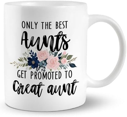 Promoted to Great Aunt Mug, Great Aunt Coffee Cups Ceramic, Great Aunt
