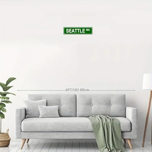 SEATTLE WA LOCATION Metal Tin Street Sign Bar Cafe Garage Cave Home