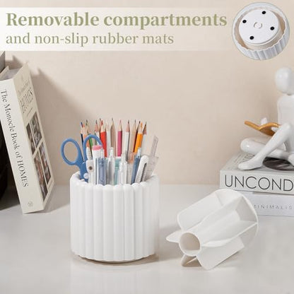 Anyoifax Rotating Pen Holder for Desk Removable Pencil Cup, Small