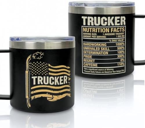 Fathers Day Gift For Truck Driver Dad Insulted Coffee Mug 14 Oz With