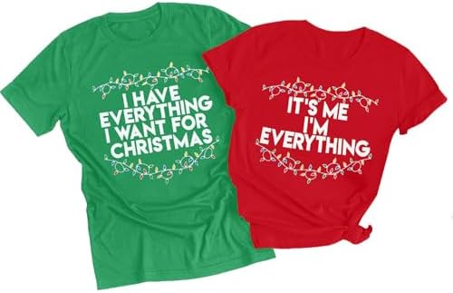 Christmas Couples His and Her Shirt: Family Matching Xmas Outfits Sets