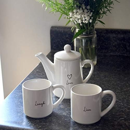 Pavilion Gift Company - Stackable Tea For Two Set - Love 15 oz Teapot