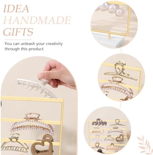 SNOWSTAR Hair Claw Clip Holder Organizer - 5 Tier Iron Rod Hair Clip