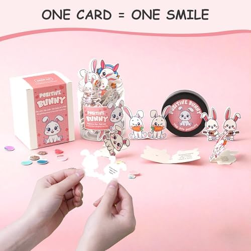 Emotional Support Bunny Gifts For Women - Daily Affirmation Cards For