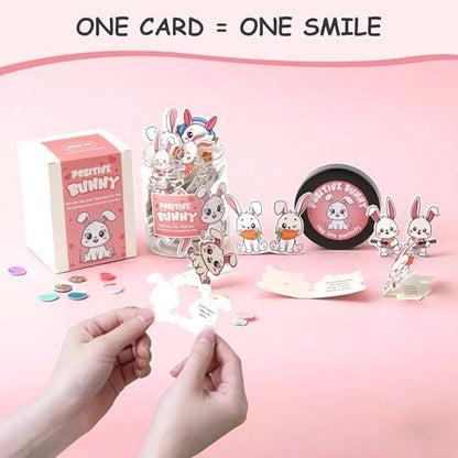 Emotional Support Bunny Gifts For Women - Daily Affirmation Cards For