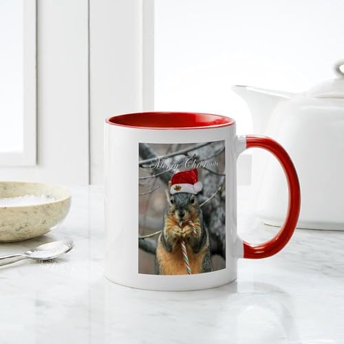 CafePress Christmas Squirrel Ceramic Mug 11 oz (325 ml) Ceramic Coffee