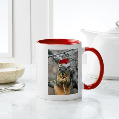 CafePress Christmas Squirrel Ceramic Mug 11 oz (325 ml) Ceramic Coffee