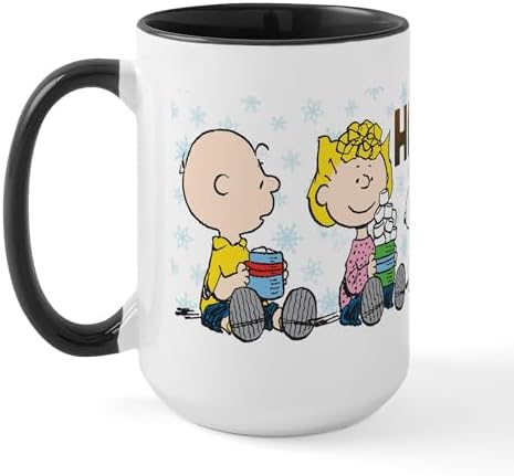 CafePress Peanuts Hot Chocolate Mugs 15 oz (444 ml) Ceramic Coffee Mug