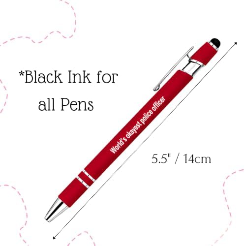10PC Funny Police Officers Cop Pens Ballpoint Writing Pen Bulk Gifts